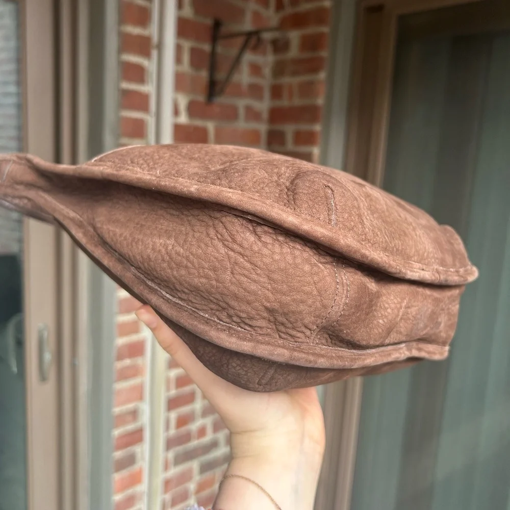 Vintage couch nubuck ergo 4395 mahogany brown leather shoulder hobo bag retro - Picture 6 of 16